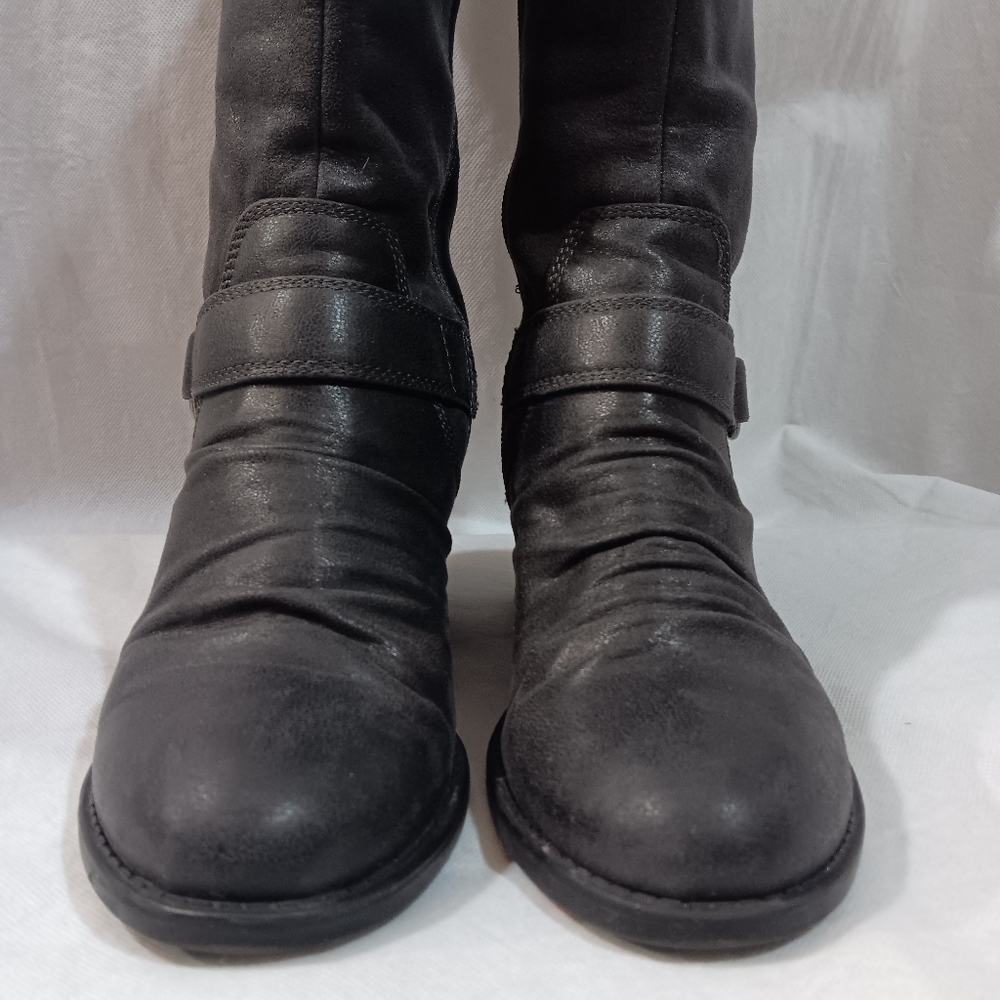 BareTraps Womens 8.5 Gray Boots Wylla Casual Round Toe Mid-Calf Sweater Collar - Picture 4 of 14